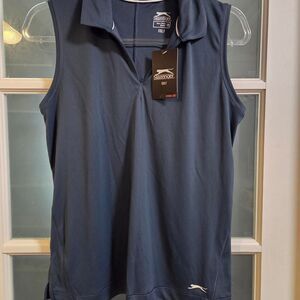 Slazenger Women's Navy and Blue Polo-shirts